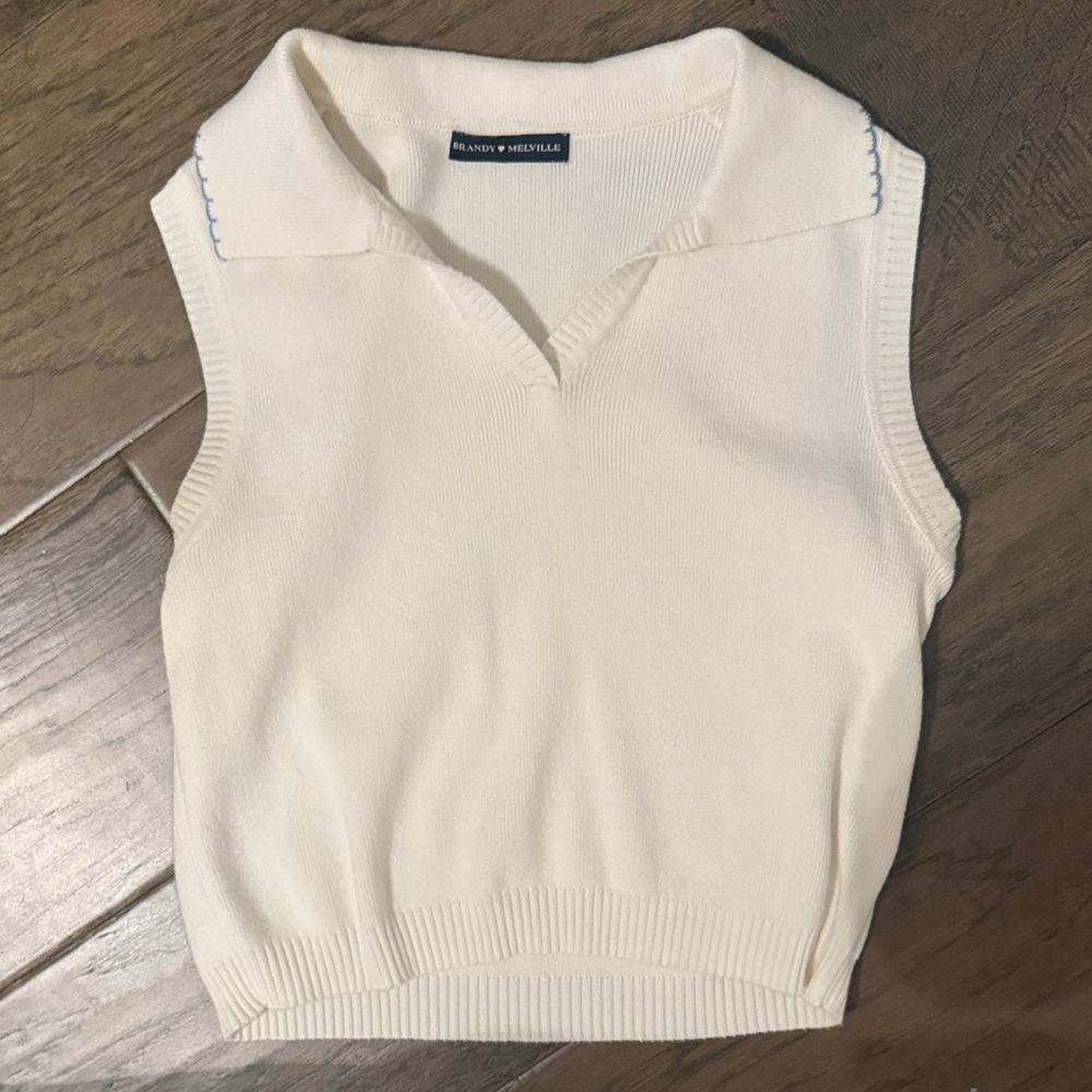 Brandy Melville Cream Knit Top